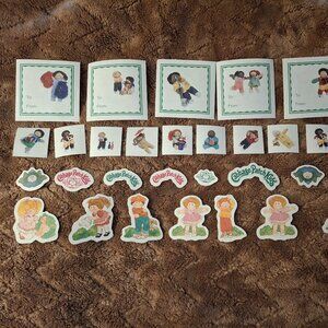 Huge Lot Vintage 80's Stickers Cabbage Patch - 31 Stickers
